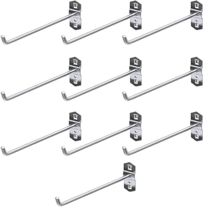 10 Stuks Zware Metalen Haak voor Supermarktplanken, Ideaal voor Garages en Winkels, 200mm Lange Haak voor Display en Opslag