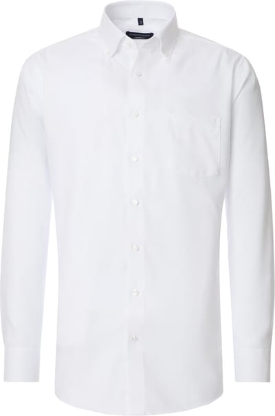 CASA MODA comfort fit overhemd - Oxford - wit - Strijkvriendelijk - Boordmaat: 52 (EU maat: 5XL)