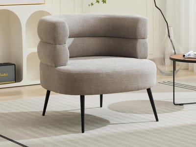 Vente-unique Fauteuil van grijze stof CAMEDO