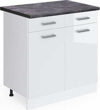 Vicco R-Line Keukenonderkast – 80 cm, WB Antraciet Wit Hoogglans