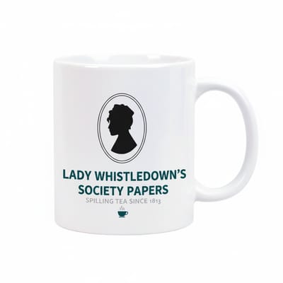 Lady Whistledown’s Society Papers Mok 330 ml – Tea Spilling Koffiemok – Grappig Cadeau voor Bridgerton Fans