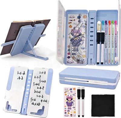 Grote Pennendoos en Stationery Opbergdoos voor School en Kantoor, Esthetische Pennendoos met Doek, Inclusief Whiteboard en Pennenhouder