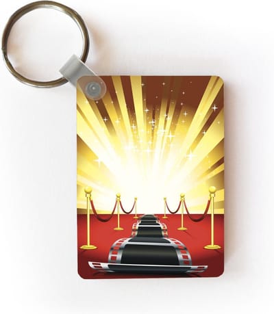 Sleutelhanger - Een illustratie van een loper in Hollywood - Uitdeelcadeautjes - Plastic