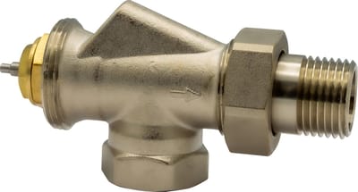 BELRAD haaks omgekeerde radiatorkraan 1/2 MV - Nikkel