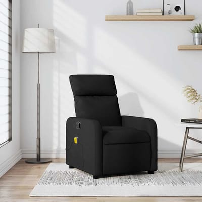 vidaXL - Massagestoel - verstelbaar - stof - zwart