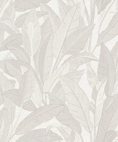 Dutch Wallcoverings - Renaissance - Leaves White Wit/Crème - Vliesbehang - 10m x 53cm - RE521051