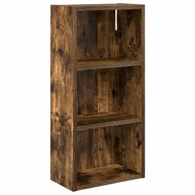vidaXL - Badkamer - wandkast - Gerookte - Eik - 30 - x - 16 - x - 62,5 - cm