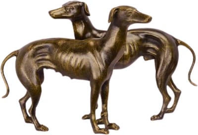Windhonden - Gietijzer Beeld - Honden Beeldje - Hond Sculptuur - Woondecoratie - Decoratie Interieur - 37x9x29