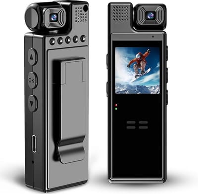 Bodycam Actioncam 1080P HD – 180° Draaibare Lens – Nachtzicht – 6 Uur Batterij – Clip-On