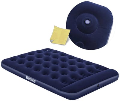Bestway Camping Luchtbed Flocked Easy Inflate - 191x137x28cm - 2 persoons