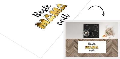 Keukenloper - Loper keuken - Spreuken - Beste mama ooit - Quotes - Mama - 120x50 cm - Keukenloper vinyl