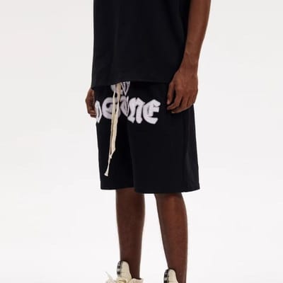 Amerikaanse Retro High Street Casual Sportshorts Heren Zomer Dun Merk Hip Hop Los en Veelzijdig Vijfpuntsbroek 5XL zwart