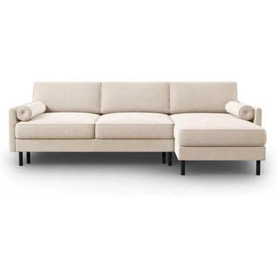3.5-zits hoekslaapbank Scott velvet rechts met opbergruimte | Micadoni Limited Edition