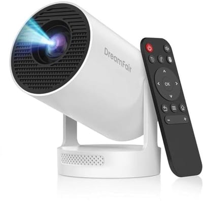 Draagbare Mini-Projector met Wifi en Bluetooth - Ondersteuning 4K en 1080P, Automatische Keystone-Correctie, Ideaal voor Thuisbioscoop