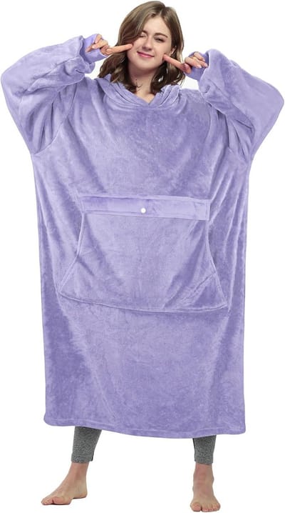 Oversized Fleece Hoodie Met Grote Vo pockets - Super Zacht en Warm