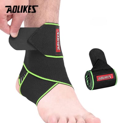 Aolikes 1 Stuks Elastische Siliconen Enkelverzorging Brace Band Basketbal Voetbal Enkelbrace Wraps Verstelbare Instellingen Enkelstabilisator