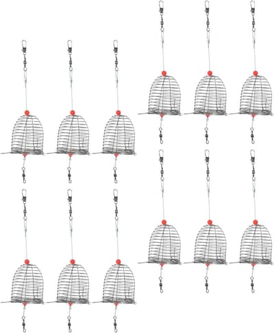Roestvrijstalen Visaas Mandjes - Hengelsport Lokaasval Vangkooi - Vissen Voeren - Anti-verstoppingstechnologie - 5x4x4 cm - Diverse kleuren