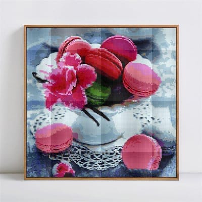 Peinture diamant Dessert, image de strass, mosaïque 5D, broderie complète de diamant rond à faire soi-même 30x30CM black