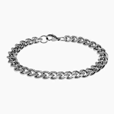 22cm x 9mm Cubaanse Armband Unisex - Roestvrij Stalen Zilverkleur - Schakelarmband
