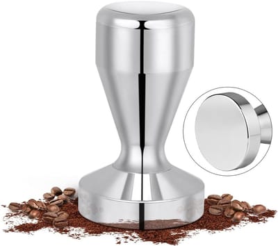 Koffiestamper - Espresso pers - Koffie zetten - Voedselveilig roestvrij staal - 51 mm - Zilver