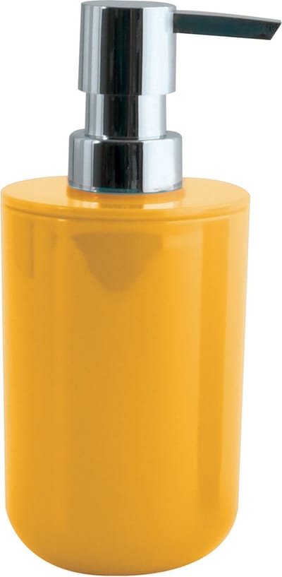 MSV Zeeppompje/dispenser Porto - PS kunststof - saffraan geel/zilver - 7 x 16 cm - 260 ml