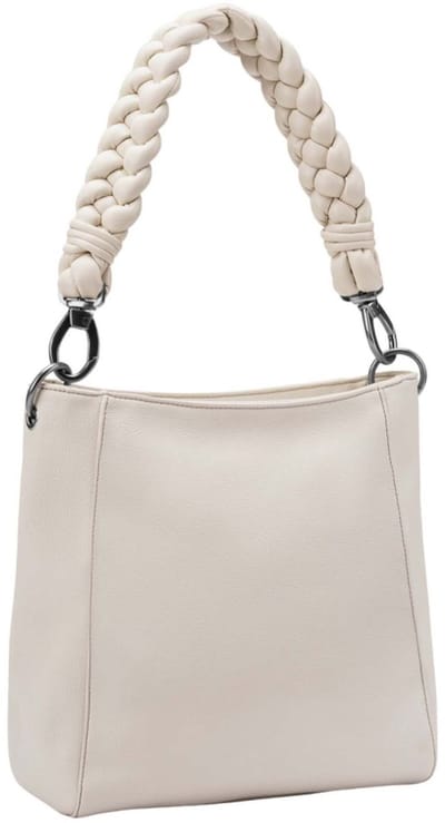 FREDsBRUDER Schoudertas Good Vibes Only Midi Hobo Bag Oat Milk Crème