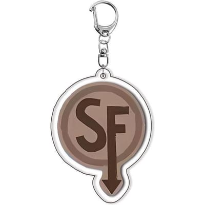 Sally Face Schattig Gezicht Acryl Dubbelzijdige Sleutelhanger Anime Rugzak Hanger Sleutelring Hangende Druppel Student Spelkarakters Decor gray