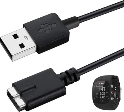 Compatibel met Polar M430 connected horloge. 1 kabellengte Zwart lengte 1 m