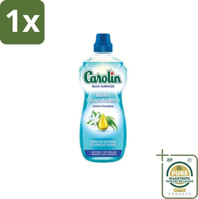 1 x Carolin - Allesreiniger - Essentiële Oliën van Jasmijn en Eucalyptus - 1 L- Allesreiniger - Jasmijn En Eucalyptus - Reiniging - Geur - Oppervlakken Reinigen