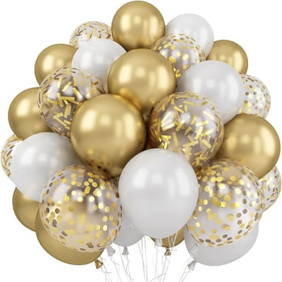 30 Stuks 12 Inch Ballonnen Parelmoer Wit Metallic Goud Ballonnen Confetti Ballonnen voor Verjaardag Bruiloften Feest Decoraties Other