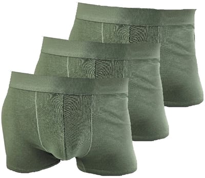 BamBella ® - Boxershorts - 3 stuks - maat L/XL - Boxer short onderbroek lang groen heren onderbroeken