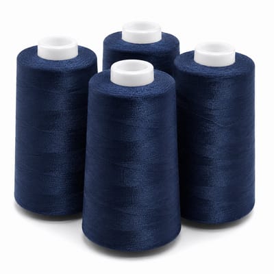 Polyester Overlockgaren – 4 Cones × 2700 m – Totaal 10.800 m – Navy 199