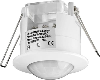 Infrarood Bewegingsmelder voor Inbouw Plafondmontage - 360° Detectie en 6m Bereik