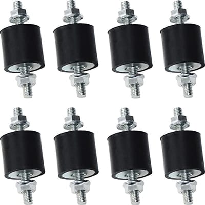8 Rubber Mounts 25 x 25mm - Trillingsisolatoren voor Schokdemping