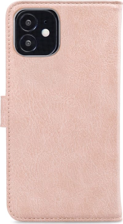 My Style Telefoonhoesje geschikt voor Apple iPhone 12 Mini Hoesje | My Style Flex Wallet Bookcase Portemonnee | Pasjeshouder voor 3 Pasjes | Telefoonhoesje voor Pinpas / OV Kaart / Rijbewijs - Roze