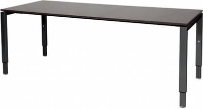 Verstelbaar Bureau - Domino 200x80 logan - zwart frame