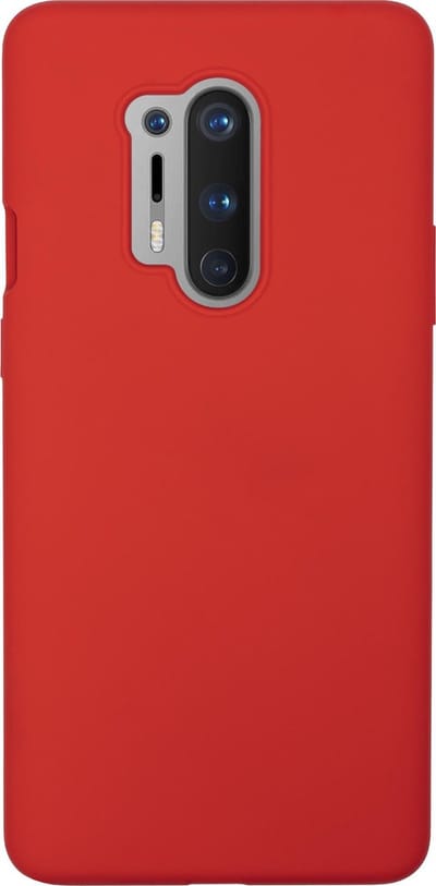 BMAX Siliconen hard case hoesje geschikt voor Oneplus 8 Pro / Hard Cover / Beschermhoesje / Telefoonhoesje / Hard case / Telefoonbescherming - Rood