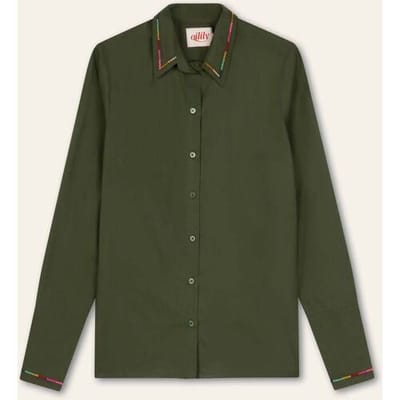 Oilily Bloom Blouse- maat34 Rifle Groen