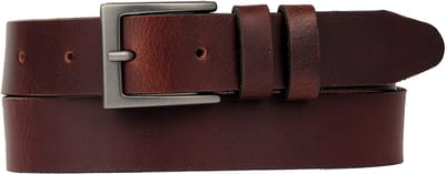 Petrol Industries Riem Heren - Broekriem - Verstelbaar - Leer - Bruin - 85 cm - S