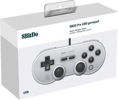 8BitDo SN30 Pro USB Gamepad Gray Edition: SN30 Pro USB-gamepad grijze editie - Wired Controller - Nintendo Switch