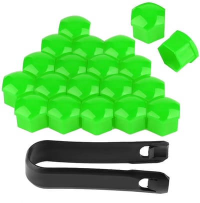 Allecto - Wheel Nuts - Diefstalbeveiliging - Groene kleur - Bescherming - Lichtgewicht - Geschikt voor auto’s - 20 stuks