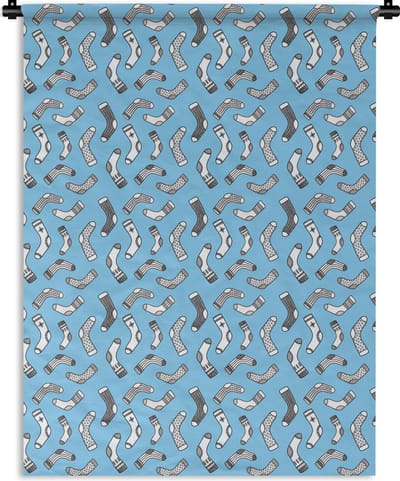 Wandkleed - Wanddoek - Sokken - Patronen - Vintage - 150x200 cm - Wandtapijt