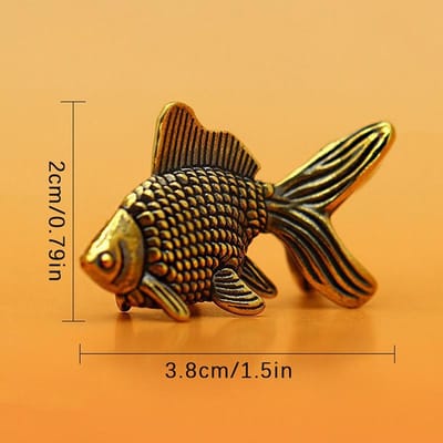 Goudvis Figuur Retro Messing Geluksdier Beeld Ornament Woondecoratie Bureau Decoratie Creatieve Ambachten Leuke Cadeaus