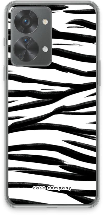 Case Company® - Hoesje geschikt voor OnePlus Nord 2T hoesje - Zebra pattern - Soft Cover Telefoonhoesje - Bescherming aan alle Kanten en Schermrand