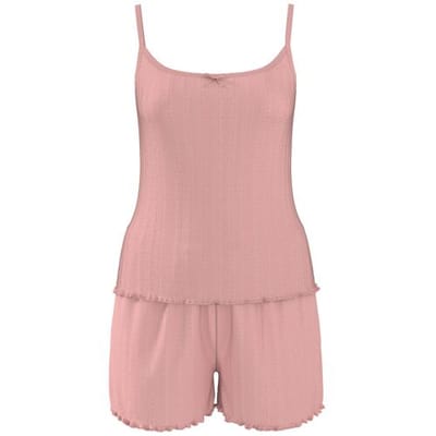 ESMARA Pointelle dames shortama (Roze, XS (32/34))