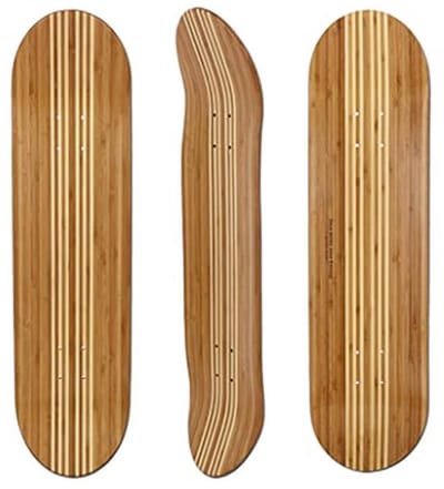 Skateboard Deck voor Double Kick Performance, Bamboo Fineer, Hoge Kwaliteit en Innovatieve Technologie