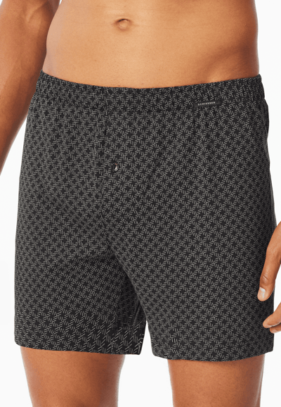 Boxershorts, set van 2: effen jersey / zwart met patroon - Boxershorts multipacks 4