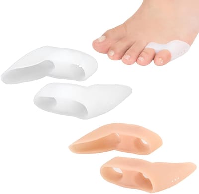 Kleine teenseparators voor het corrigeren van kromme kleine tenen, 4 paar in 2 kleuren, voetgezondheid en comfort