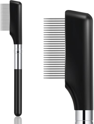 MTTProducts - Wimperkam - Oogmake-up Hulp - Compact en Handig - Zwart - Wimperborstel - Gescheiden Wimpers - Geschikt voor Vrouwen - Klein formaat