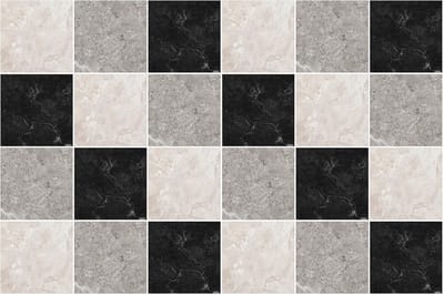 Wallfluent Tegelstickers - Marmeren Schaakbord Plakfolie Tegels - Set van 24 stuks 10 x 10 cm - Zwart Tegelstickers Keuken - Texturen Tegelstickers Badkamer